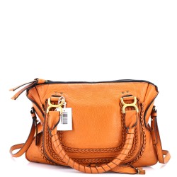 Marcie Braided Satchel Leather Medium