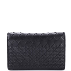Montebello Flap Clutch Intrecciato Leather
