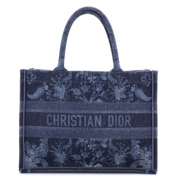 Book Tote Printed Denim Small