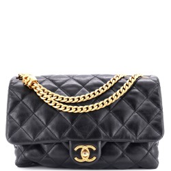 All Slide Long Flap Bag Quilted Lambskin Medium