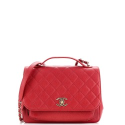 Business Affinity Flap Bag Quilted Caviar Large