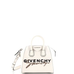 Antigona Bag Logo Embroidered Leather Small