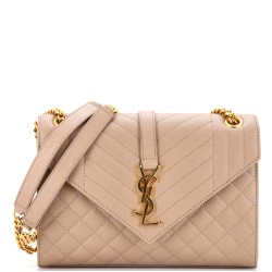Classic Monogram Envelope Satchel Mixed Matelasse Leather Medium
