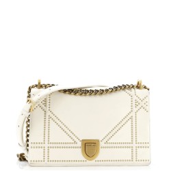 Diorama Flap Bag Studded Leather Medium