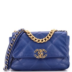 19 Flap Bag Quilted Leather Medium