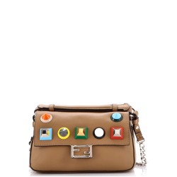 Double Baguette Studded Leather Micro