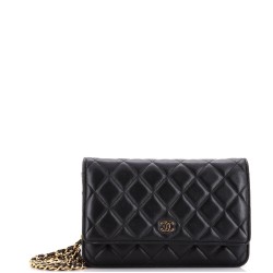 Wallet on Chain Quilted Lambskin