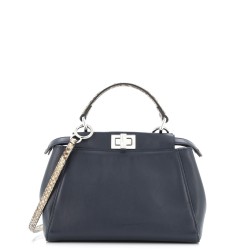Peekaboo Bag Leather with Python Mini