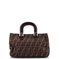 Vintage FF Handle Tote Zucca Canvas Small