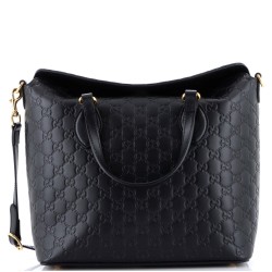 Signature Fold Over Tote Guccissima Leather Medium