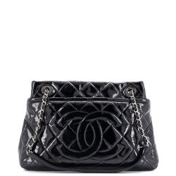 Timeless CC Soft Tote Quilted Patent Medium