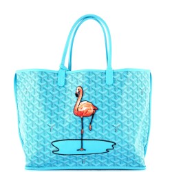 Anjou Reversible Tote Embroidered Coated Canvas PM