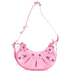 Le Cagole Giant Studs Shoulder Bag Patent XS