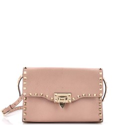 Rockstud Flip Lock Flap Bag Leather Large