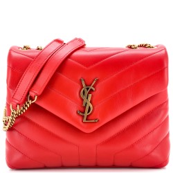 Loulou Shoulder Bag Matelasse Chevron Leather Small