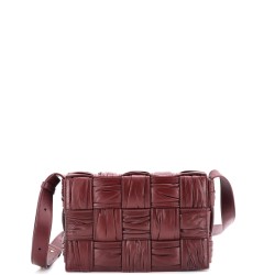 Cassette Crossbody Bag Maxi Intrecciato Plisse Leather