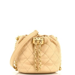 About Pearls Bucket Bag Quilted Calfskin Mini