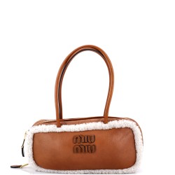 Arcadie Top Handle Bag Shearling with Leather Large