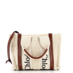 Woody Tote Shearling with Leather Small