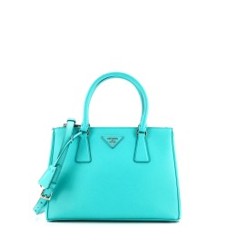 Double Zip Lux Tote Saffiano Leather Small