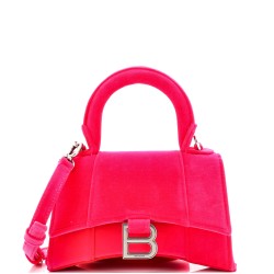Hourglass Top Handle Bag Velvet Small