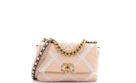 19 Flap Bag Crochet Quilted Calfskin Medium