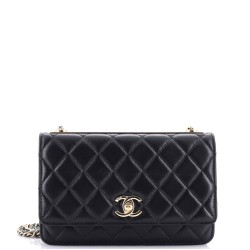 Trendy CC Wallet on Chain NM Quilted Lambskin