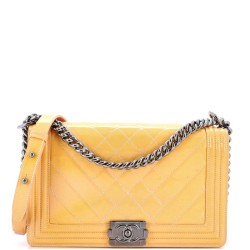 Boy Flap Bag Chevron Patent Old Medium