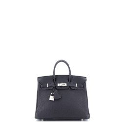 Birkin Handbag Noir Togo with Palladium Hardware 25