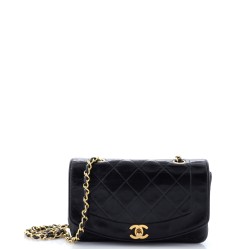 Vintage Diana Flap Bag Quilted Lambskin Small
