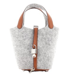 Picotin Lock Bag Felt with Leather PM