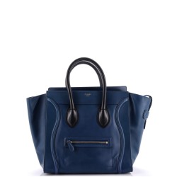 Bicolor Luggage Bag Leather Mini