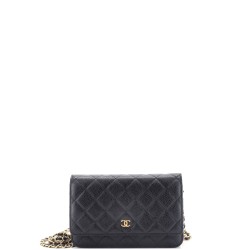 Wallet on Chain Quilted Caviar