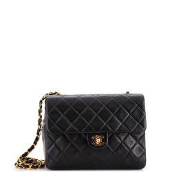 Vintage Square Classic Flap Bag Quilted Lambskin Small