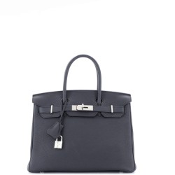 Birkin Handbag Grey Togo with Palladium Hardware 30