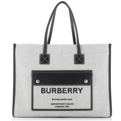 Freya Shopping Tote Canvas with Leather Medium