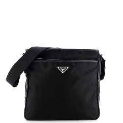 Front Pocket Messenger Tessuto with Saffiano Leather Medium