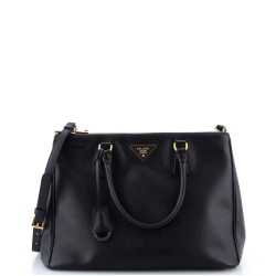 Double Zip Lux Tote Saffiano Leather Medium