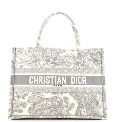 Book Tote Embroidered Canvas Medium