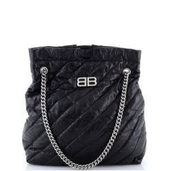 Crush Chain Tote Quilted Crushed Calfskin Small