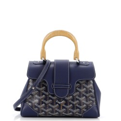 Saigon Top Handle Bag Coated Canvas with Leather Mini