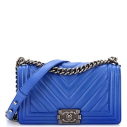 Boy Flap Bag Chevron Calfskin Old Medium