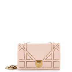 Diorama Wallet on Chain Studded Leather