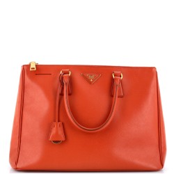 Double Zip Lux Tote Saffiano Leather Large