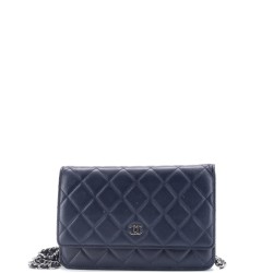 Wallet on Chain Quilted Lambskin