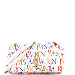 Jamie Flap Bag Quilted Printed Silk Medium