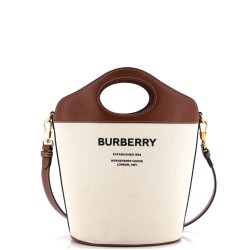 Pocket Bucket Bag Canvas with Leather Small
