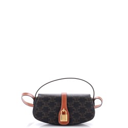 Tabou Clutch with Strap Triomphe Coated Canvas