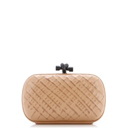 Box Knot Clutch Ricamo Rete Leather Small
