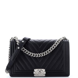 Boy Flap Bag Chevron Calfskin New Medium